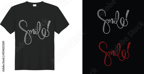 Rhinestone vector Modern t-shirt Design.