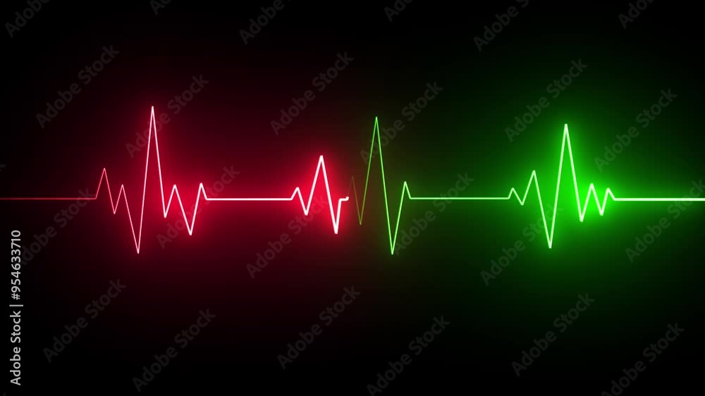 Abstract neon heartbeat signal icon animation background. This is an electrical activity of heart. This can present various types of diseases of heart. This is used as initial investigation of heart. Abstract neon heartbeat signal icon animation background. This is an electrical activity of heart. This can present various types of diseases of heart. This is used as initial investigation of heart.