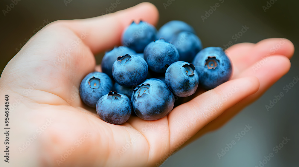 handful of blueberries being held in the palm of a hand handful of blueberries being held in the palm of a hand