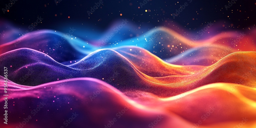Dynamic Waves of Geospatial Data in a Futuristic Background Dynamic Waves of Geospatial Data in a Futuristic Background
