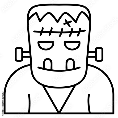 frankenstein outline icon
