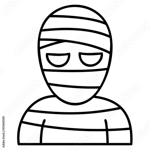 mummy outline icon