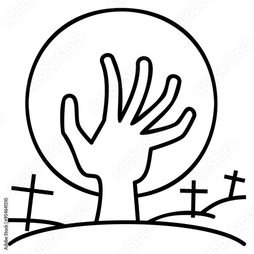 zombie outline icon