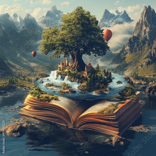 Magical Book Opens To Reveal Enchanted Landscapes