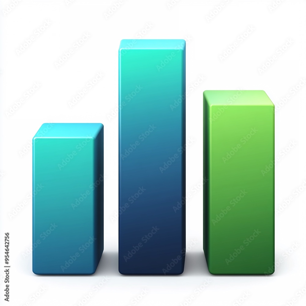 Ascending Success: A vibrant blue and green bar graph on white, symbolizing growth and achievement. Ascending Success: A vibrant blue and green bar graph on white, symbolizing growth and achievement.