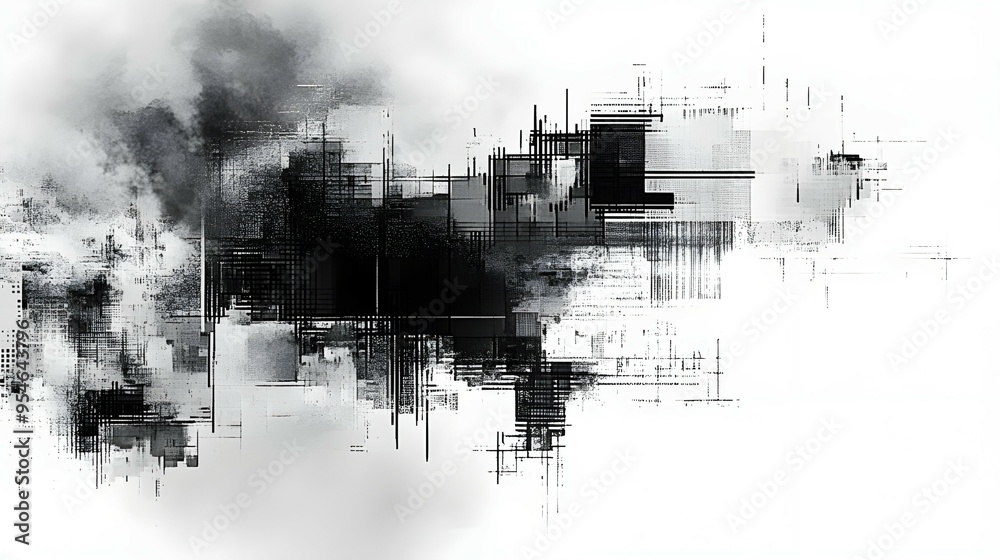 Abstract pixelated design into a monochromatic black hue; Modern, minimalist Background image. Abstract pixelated design into a monochromatic black hue; Modern, minimalist Background image.