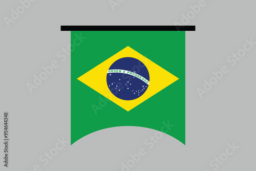 Brazil flag, The flag of Brazil, Brazilian National Flag, EPS Vector Illustration, Flag of the Federative Republic of Brazil, Illustration of the Brazil flag
