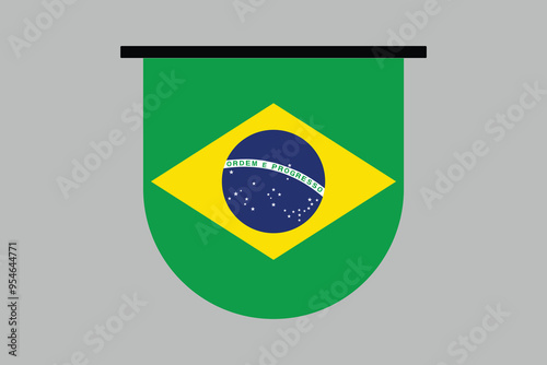 Brazil flag, The flag of Brazil, Brazilian National Flag, EPS Vector Illustration, Flag of the Federative Republic of Brazil, Illustration of the Brazil flag
