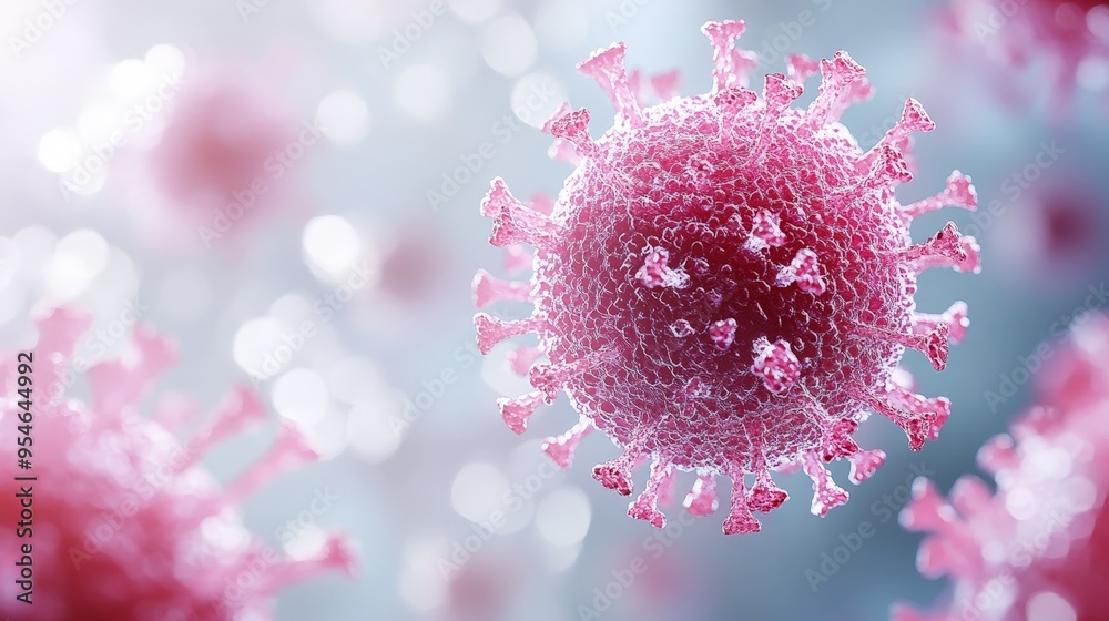 Detailed Closeup of Virus Particle in Vivid Colors Detailed Closeup of Virus Particle in Vivid Colors