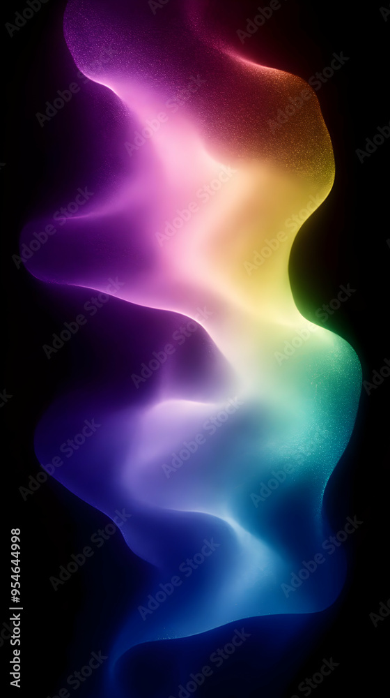 Abstract rainbow wave with glitter texture. Abstract rainbow wave with glitter texture.