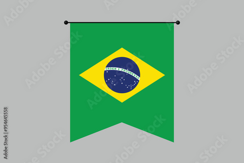 Brazil flag, The flag of Brazil, Brazilian National Flag, EPS Vector Illustration, Flag of the Federative Republic of Brazil, Illustration of the Brazil flag
