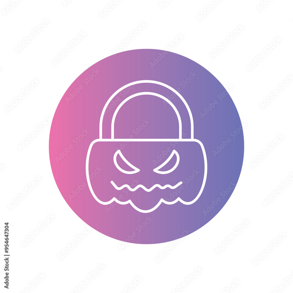 Candy Bucket icon vector stock illustration Candy Bucket icon vector stock illustration