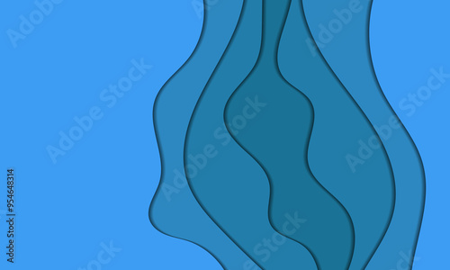 paper cut design with abstract background. Vector design layout for business presentations, banner, flyers, posters and invitations. green, colorful color