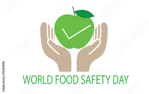 world food safety day hand holding apple