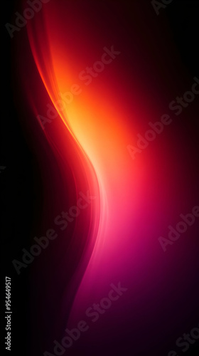 Abstract red and orange gradient with smooth flowing lines.