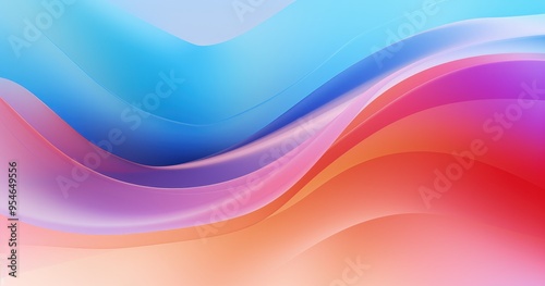 A smooth, abstract gradient design featuring flowing waves of blue, pink, and orange hues, ideal for backgrounds or digital art.