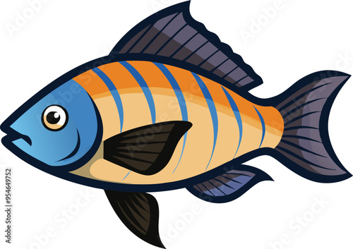 Tilapia fish artwork victor