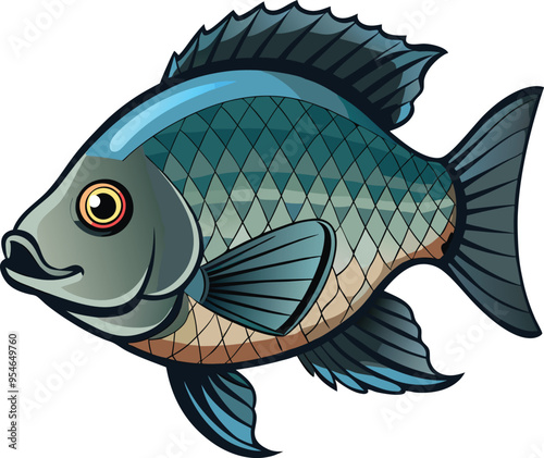 Tilapia fish artwork victor