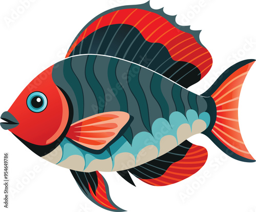 Tilapia fish artwork victor