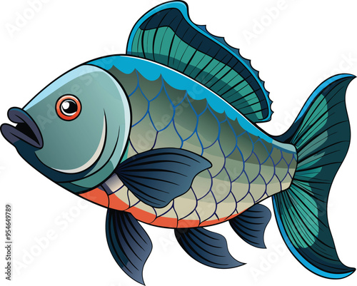 Tilapia fish artwork victor