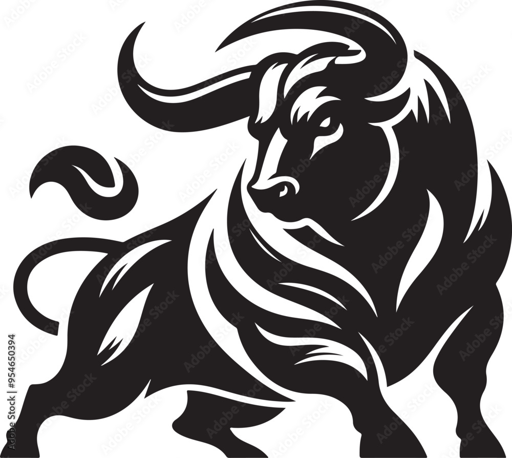 Fototapeta premium A bull silhouette