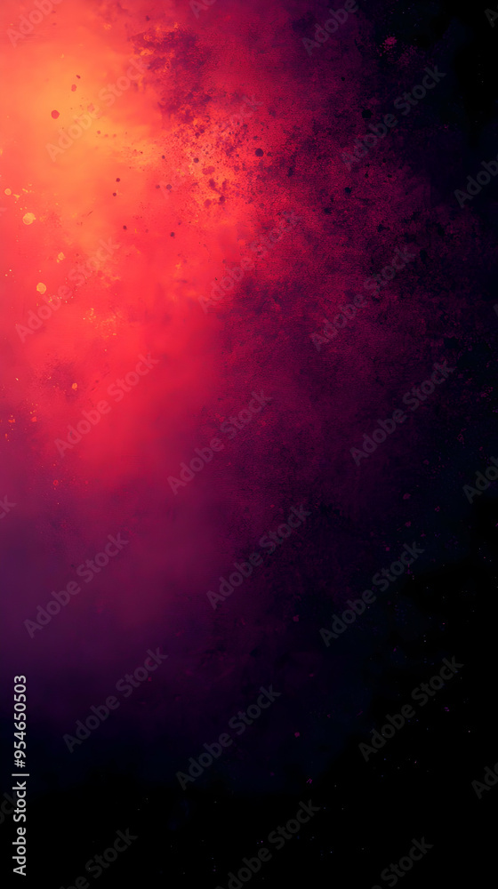Abstract red and purple gradient background with subtle speckles.