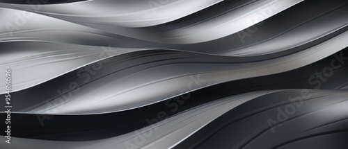 Abstract Silver Waves: A mesmerizing abstract background featuring flowing silver waves, evoking a sense of movement, elegance, and sophistication. Ideal for modern designs, presentations, and brandin