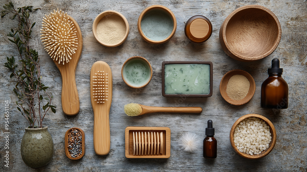 Detailed shot of a holistic skincare toolset, including gua sha and facial cupping devices. Detailed shot of a holistic skincare toolset, including gua sha and facial cupping devices.