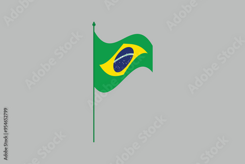 Brazil flag, The flag of Brazil, Brazilian National Flag, EPS Vector Illustration, Flag of the Federative Republic of Brazil, Illustration of the Brazil flag
