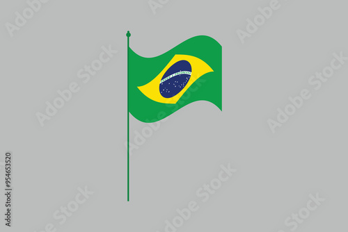 Brazil flag, The flag of Brazil, Brazilian National Flag, EPS Vector Illustration, Flag of the Federative Republic of Brazil, Illustration of the Brazil flag
