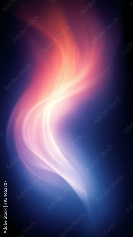 Abstract S-shaped glowing light trail against a dark blue background. Abstract S-shaped glowing light trail against a dark blue background.