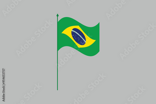 Brazil flag, The flag of Brazil, Brazilian National Flag, EPS Vector Illustration, Flag of the Federative Republic of Brazil, Illustration of the Brazil flag
