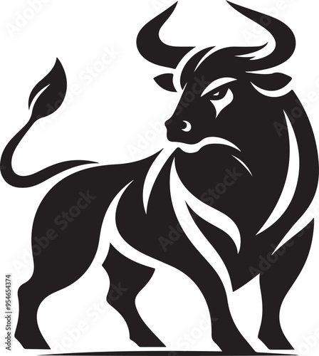 A bull silhouette