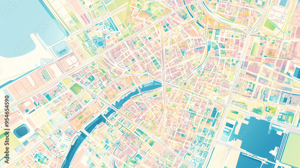 Obraz premium Boston map