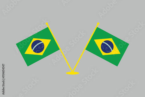 Brazil flag, The flag of Brazil, Brazilian National Flag, EPS Vector Illustration, Flag of the Federative Republic of Brazil, Illustration of the Brazil flag
