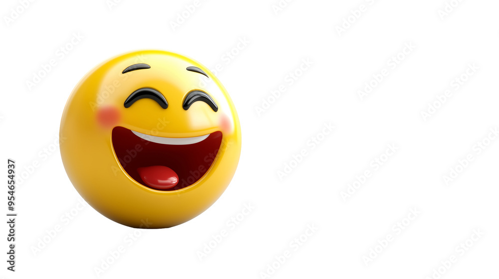 Fototapeta premium 3d smiley with a smile.