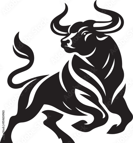 A bull silhouette