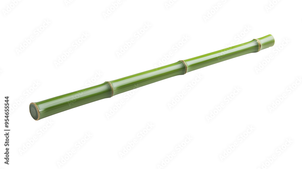Fototapeta premium Bamboo green stick isolated.