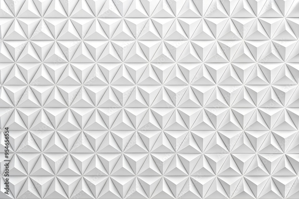 White 3D Geometric Triangle Pattern Background