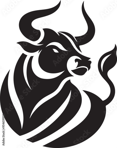 A bull silhouette
