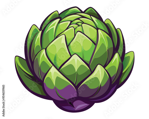 Artichoke vector illustration on white background