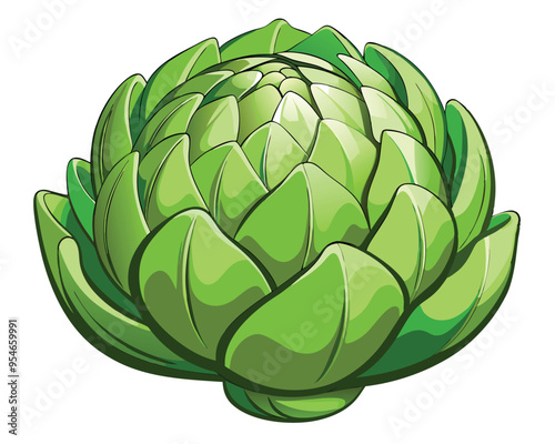 Artichoke vector illustration on white background