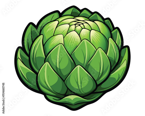 Artichoke vector illustration on white background