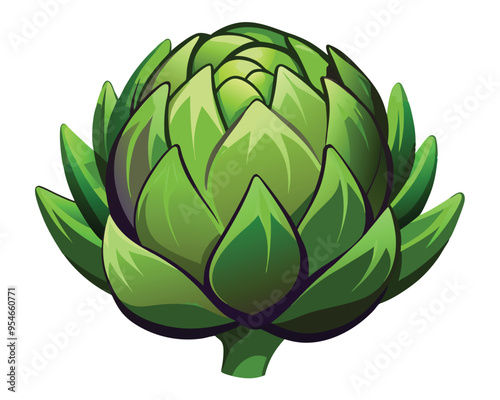 Artichoke vector illustration on white background