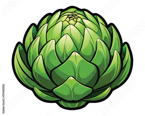 Artichoke vector illustration on white background