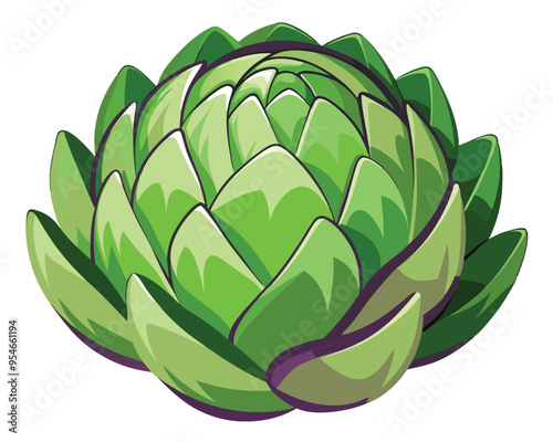 Artichoke vector illustration on white background