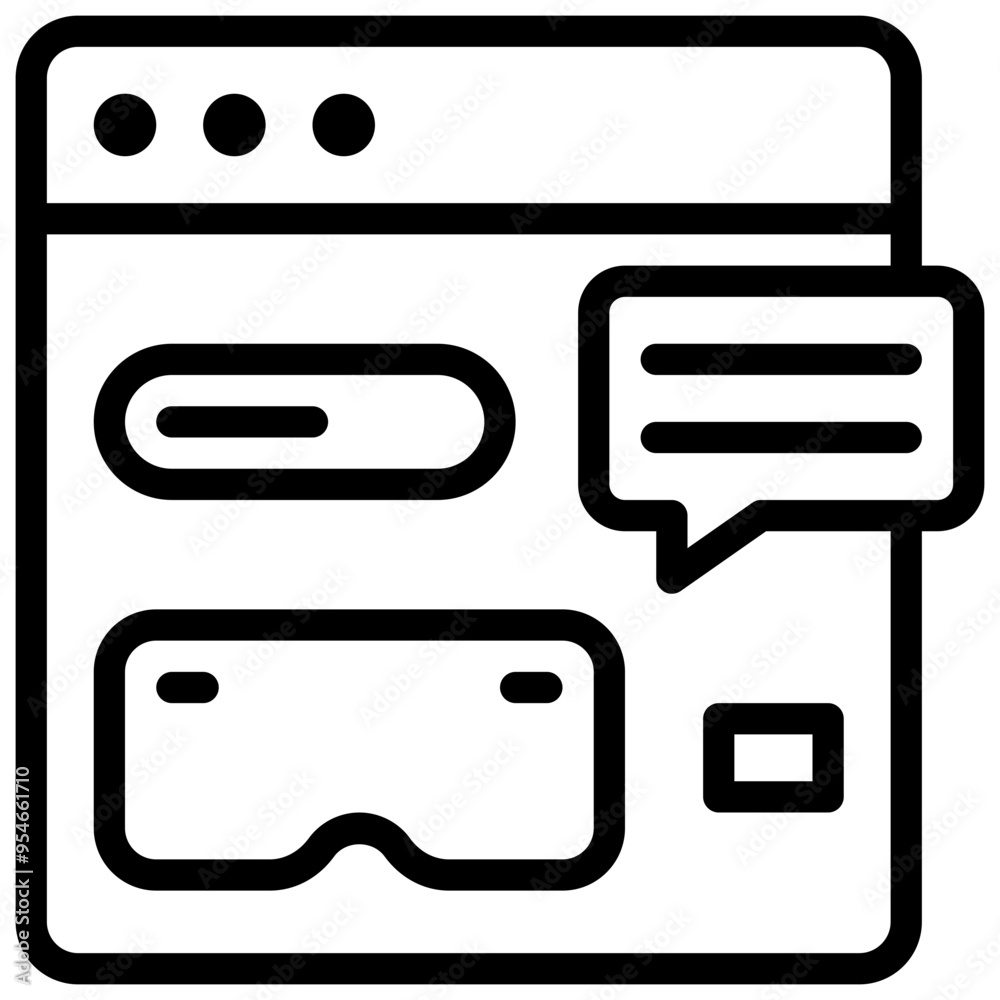 Virtual Website Icon. VR Website Icon Virtual Website Icon. VR Website Icon