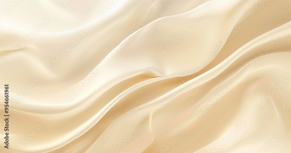 A smooth, flowing fabric texture in a soft cream color, ideal for backgrounds or textile design. A smooth, flowing fabric texture in a soft cream color, ideal for backgrounds or textile design.