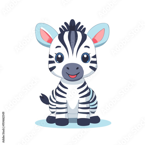 Zebra Cute Small Cartoon Baby Animal Character
