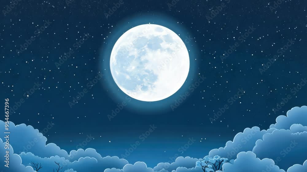Moon in the night sky during the Mid-Autumn Festival Moon in the night sky during the Mid-Autumn Festival